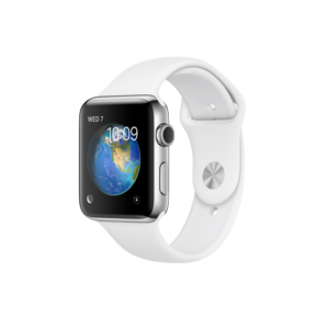 Watch Series 2 Aluminum (42mm), Silver, White Sport Band