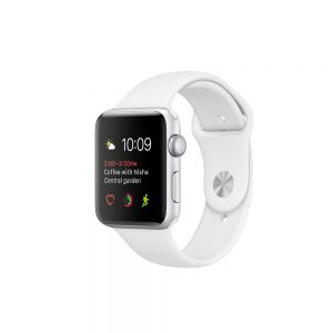 Watch Series 1 Aluminum (42mm), Silver, White Sport Band