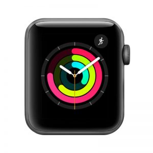 Watch Series 3 Aluminum (38mm), Space Gray, Black Sport Band