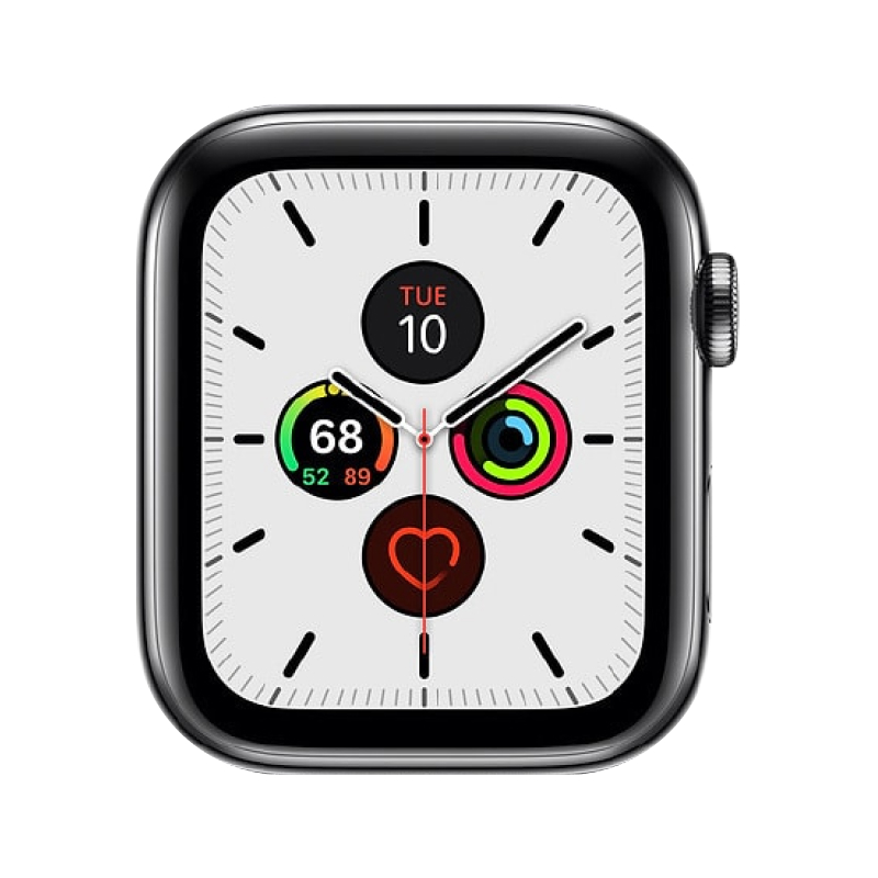 Käytetty Apple Watch Series 5 Steel Cellular (44mm) Space Black Black/Hyper Grape Nike Sport Band