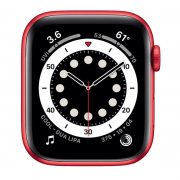 Watch Series 6 Aluminum (44mm), Red, Black Sport Band
