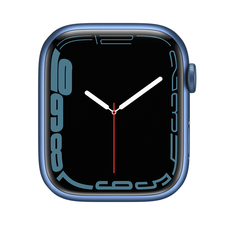 Käytetty Apple Watch Series 7 Aluminum Cellular (45mm) Blue Black Sport Band
