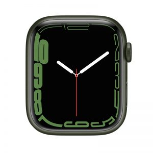 Watch Series 7 Aluminum Cellular (45mm), Green, Black Sport Band