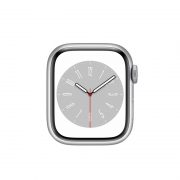 Watch Series 8 Aluminum Cellular (45mm), Silver, Black Sport Band