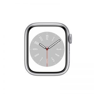 Watch Series 8 Aluminum Cellular (45mm), Silver, Black Sport Band