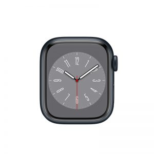Watch Series 8 Aluminum (45mm), Midnight, Red Sport Loop