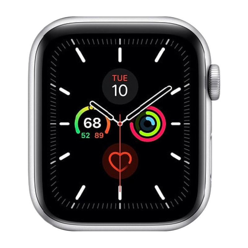 Käytetty Apple Watch Series 5 Aluminum Cellular (44mm) Silver White Sport Band