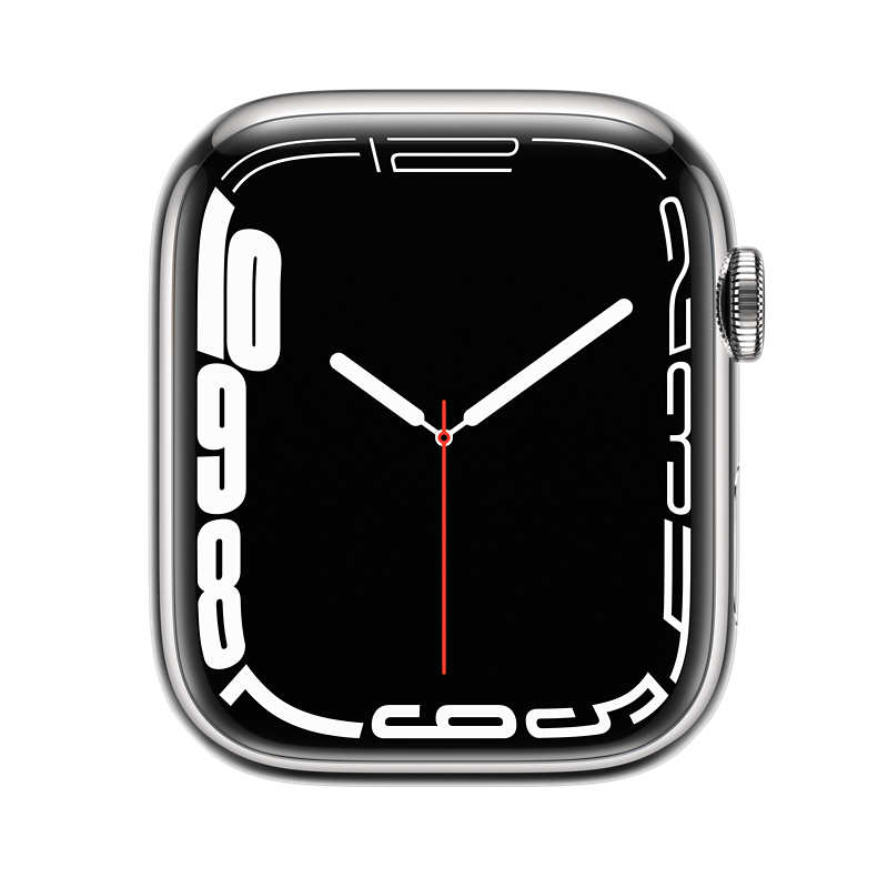Käytetty Apple Watch Series 7 Steel Cellular (41mm) Silver Starlight Sport Band