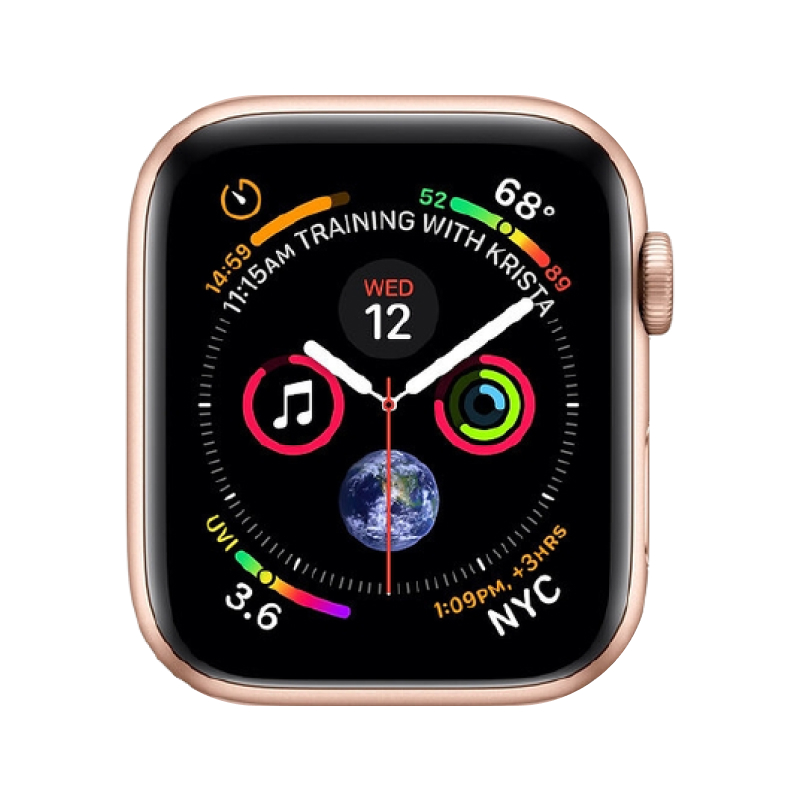 Käytetty Apple Watch Series 4 Steel Cellular (44mm) Gold White Sport Band