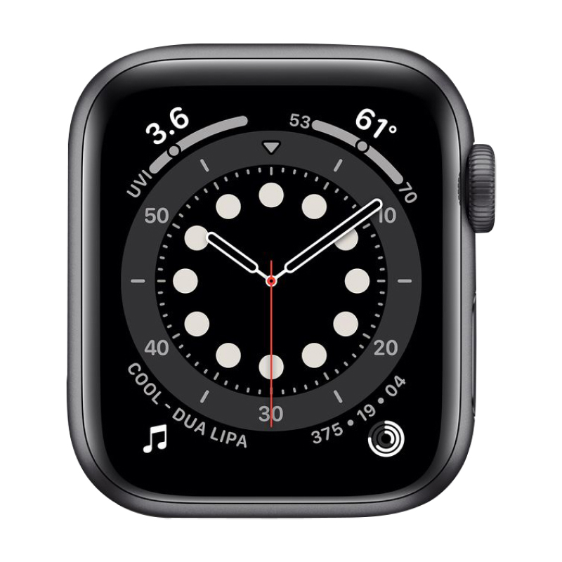 Käytetty Apple Watch Series 6 Aluminum Cellular (44mm) Space Gray Midnight Sport Band