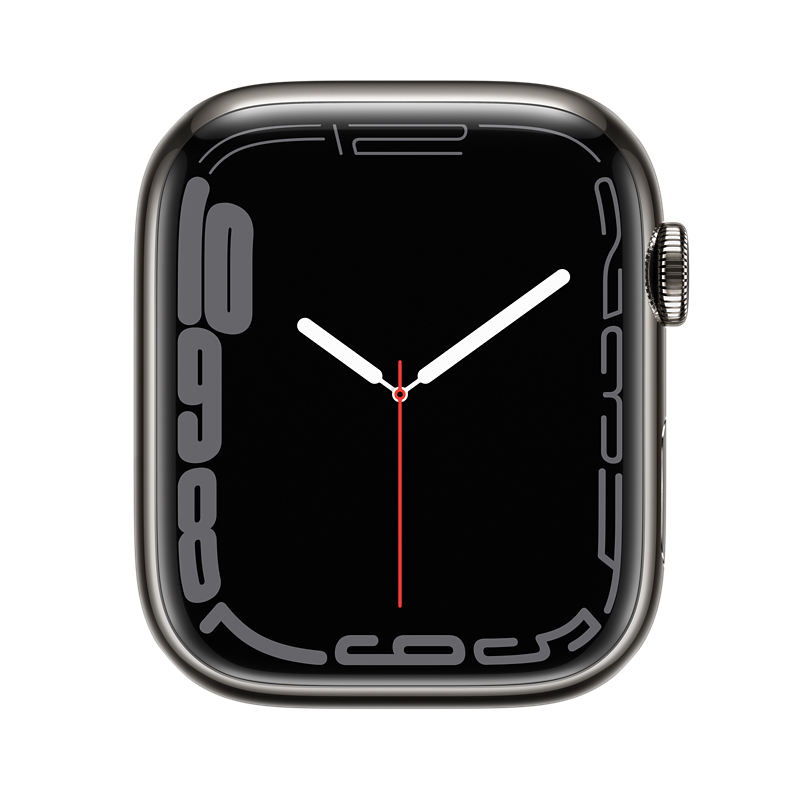 Käytetty Apple Watch Series 7 Steel Cellular (45mm) Space Black Black Sport Band