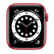 Watch Series 6 Aluminum Cellular (44mm), Red, Black Sport Band