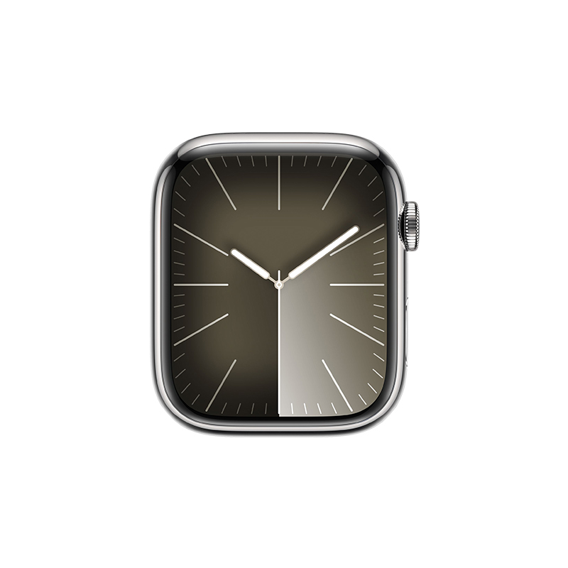 Käytetty Apple Watch Series 9 Steel Cellular (45mm) Silver Black Sport Band