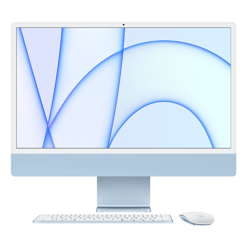 Käytetty iMac 24" M1 2021 (Apple M1 8-Core, 8 GB RAM, 256 GB SSD, 7-Core) Blue 8 GB RAM - 256 GB SSD