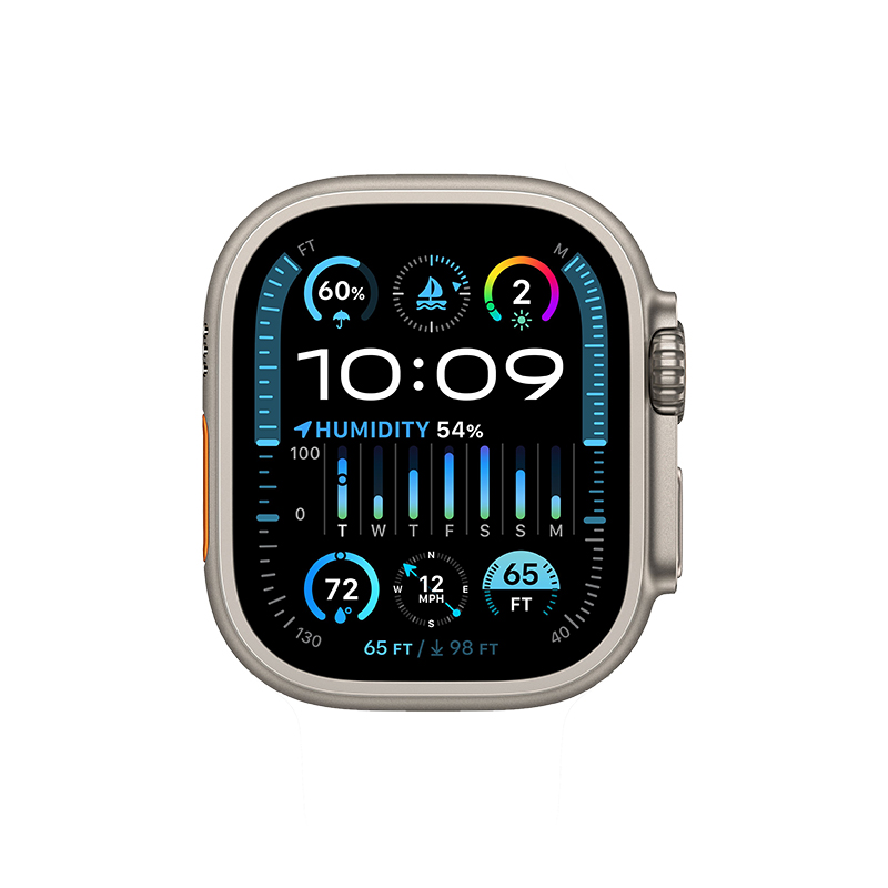 Käytetty Apple Watch Ultra 2 Titanium Cellular (49mm) Natural Black Sport Band