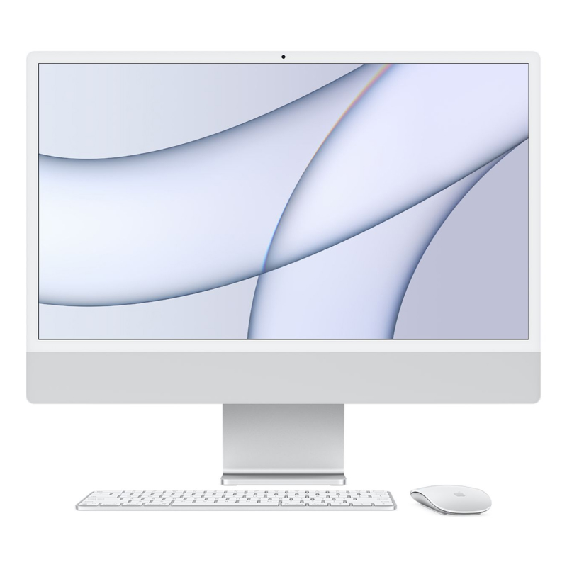 Käytetty iMac 24" M1 2021 (Apple M1 8-Core, 8 GB RAM, 512 GB SSD, 8-Core) Silver 8 GB RAM - 512 GB SSD