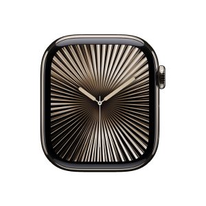 Watch Series 10 Titanium Cellular (42mm), Natural, Black Sport Band