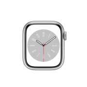 Watch Series 8 Aluminum Cellular (41mm), Silver, Black Sport Band